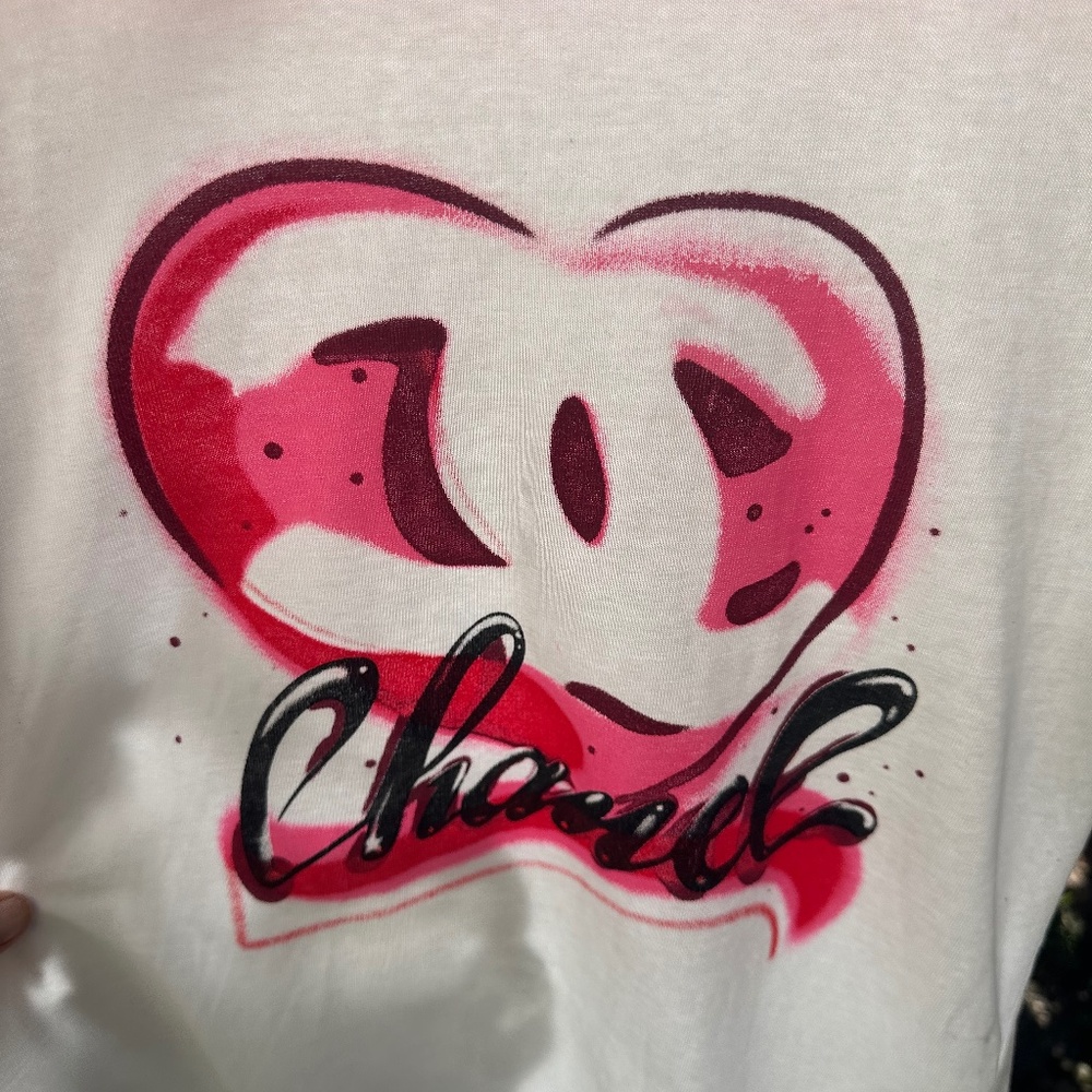 Chanel heart tshirt